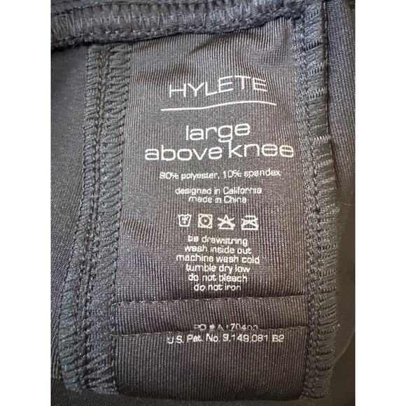 Hylete Above Knee black Shorts Running Gym Shorts elastic waistband size large - Picture 11 of 12